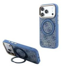 Guess Pu 4G Ring Stand MagSafe tok, iPhone 18 Pro - kék tok és táska