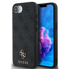 Guess PU 4G Small Metal Logo Apple iPhone 16e MagSafe hátlap tok, sötétszürke tok és táska