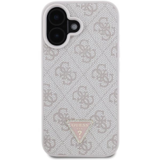 Guess PU 4G Strass Triangle Metal Logo iPhone 16 Pro Pink tok mobiltelefon kellék