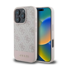 Guess PU 4G Stripe tok Apple iPhone 16 Pro Max rózsaszín tok és táska