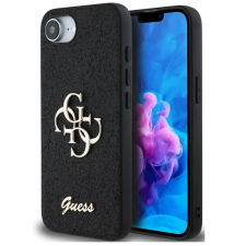 Guess PU Fixed Glitter 4G Metal Logo Apple iPhone 16e hátlap tok, fekete tok és táska