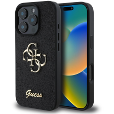 Guess PU Fixed Glitter 4G Metal Logo iPhone 16 Pro Black tok (GUHCP16LHG4SGK) tok és táska