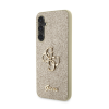 Guess PU Fixed Glitter 4G Metal Logo Samsung Galaxy S23 FE hátlap tok, arany