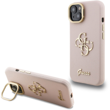 Guess PU Grained 4G Logo Stand Camera Frame iPhone 14 rózsaszín (GUHCP14SPCS4GSP) tok és táska