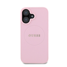 Guess PU Grained Classic Logo Apple iPhone 16 MagSafe kompatibilis hátlap tok, rózsaszín tok és táska
