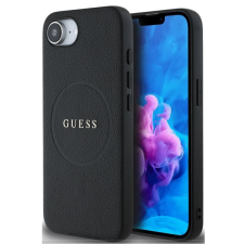 Guess PU Grained Classic Logo Apple iPhone 16e MagSafe tok, fekete tok és táska