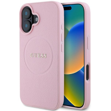 Guess PU Grained Classic Logo iPhone 16 Pro MagSafe rózsaszín tok tok és táska