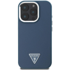 Guess PU Grained Triangle Logo iPhone 16 Pro Blue tok (GUHMP16LPGTSPSB) tok és táska