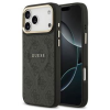 Guess PU Leather 4G Gold Frame MagSafe Zadní Kryt pro iPhone 17 Pro Max Black (GUHMP17XP4MSEGCK)