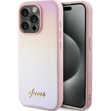 Guess PU Leather Iridescent Metal Script iPhone 15 Pro Max tok, rózsaszín (GSM180452) tok és táska