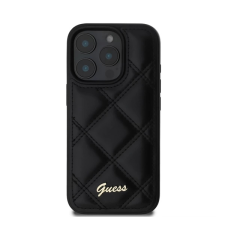 Guess PU Leather Quilted Apple iPhone 16 Pro Max hátlap tok fekete tok és táska