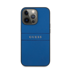 Guess PU Saffiano Apple iPhone 13 Pro Max bőr hátlap tok, kék tok és táska