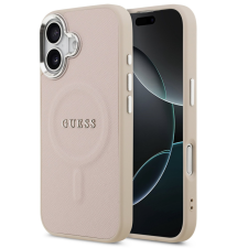 Guess PU Saffiano Apple iPhone 17 MagSafe hátlap tok, rózsaszín tok és táska