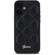 Guess Quilted iPhone 16 Plus fekete PU bőr tok tok és táska