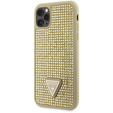 Guess Rhinestones Triangle Metal Logo iPhone 11 Pro aranyszín tok (GUHCN58HDGTPD) tok és táska