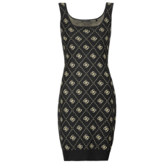 Guess Rövid ruhák SARAH 4G SL DRESS SWTR Fekete EU M