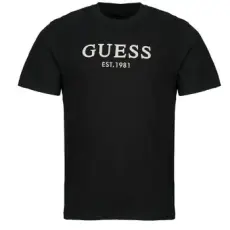 Guess Rövid ujjú pólók CN SS GUESS LOGO EMBROIDERY Fekete EU L