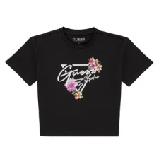 Guess Rövid ujjú pólók CROP SS T-SHIRT Fekete 8 ans gyerek póló
