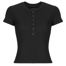 Guess Rövid ujjú pólók GJ SS HENLEY WAFFLE Fekete EU M