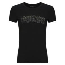 Guess Rövid ujjú pólók LOGO LACE Fekete EU S