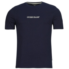 Guess Rövid ujjú pólók SS CN SLIM LOGO EMBRO TEE Tengerész EU L