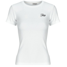 Guess Rövid ujjú pólók SS CN SNAP EMBRO SLIM TOP Fehér EU XS