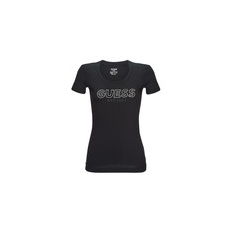 Guess Rövid ujjú pólók SS RN MESH LOGO TEE Fekete EU XS