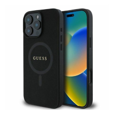 Guess Saffiano Classic Logo Apple iPhone 16 Pro hátlap tok, fekete/barna GUHMP16LPSAHMCK tok és táska
