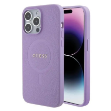 Guess Saffiano MagSafe case for iPhone 15 Pro - purple tok és táska