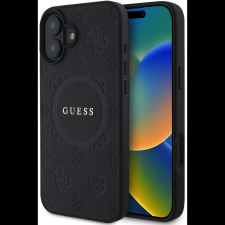 Guess Saffiano Peony Stamp iPhone 16 MagSafe fekete tok (GUHMP16SPSAPSMEK) tok és táska