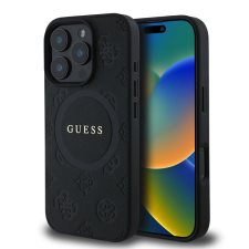 Guess Saffiano Peony Stamp MagSafe tok iPhone 16 Pro Max - fekete tok és táska