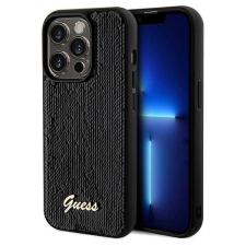 Guess Sequin Script fém tok iPhone 14 Pro Max - fekete tok és táska