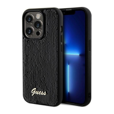 Guess Sequin Script Logo iPhone 14 Pro Max tok, fekete tok és táska