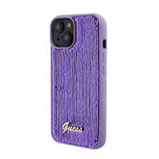 Guess Sequin Script Logo iPhone 15 Plus tok, lila tok és táska