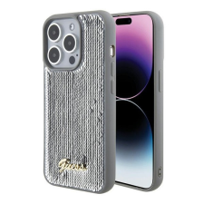 Guess Sequin Script Metal Apple iPhone 15 Pro Max hátlap tok, ezüst tok és táska