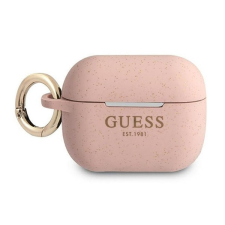 Guess Silicone Glitter Apple AirPods Pro tok, rózsaszín fülhallgató, fejhallgató tok