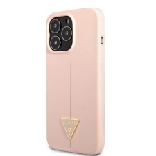 Guess Silicone Line Triangle Apple iPhone 13 Pro tok pink (GUHCP13LSLTGP) (GUHCP13LSLTGP) tok és táska