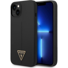 Guess Silicone Triangle Apple iPhone 14 hátlap tok, fekete (GUE2023) tok és táska