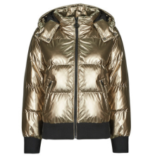 Guess Steppelt kabátok BICE METALLIC HOODIE PUFFER Arany EU M