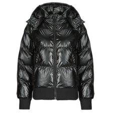 Guess Steppelt kabátok BICE METALLIC HOODIE PUFFER Fekete EU M női dzseki, kabát