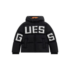 Guess Steppelt kabátok  HOODED PADDED JACKET Fekete 2 ans gyerek kabát, dzseki