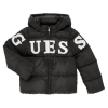 Guess Steppelt kabátok HOODED PADDED LS PUFFER W/ZIP Fekete 12 ans
