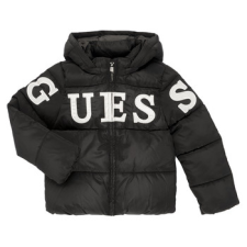 Guess Steppelt kabátok HOODED PADDED LS PUFFER W/ZIP Fekete 12 ans gyerek kabát, dzseki