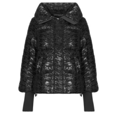 Guess Steppelt kabátok MELIE HOUNDSTOOTH PUFFER Fekete EU L