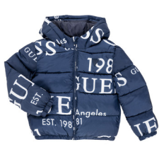 Guess Steppelt kabátok OVERSIZE HOODED LS PUFFER Tengerész 16 ans gyerek kabát, dzseki