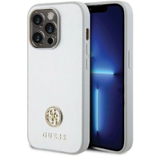 Guess Strass Metal Logo tok iPhone 15 Pro - ezüst tok és táska