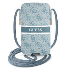 Guess telefontáska GUPHL4GDBL 6,7" kék 4G csíkos keménytok tok és táska