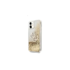 Guess TPU Big 4G Liquid Glitter Gold Apple iPhone 11 hátlap tok átlátszó