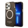Guess Translucent MagSafe Apple iPhone 13 Pro hátlap tok, fekete