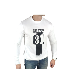 Guess Tricou cu maneca lunga Guess X3BQ20 XL INTL Alb férfi pulóver, kardigán